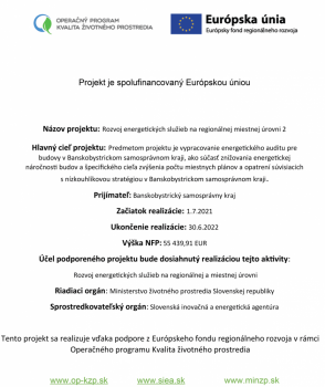 Rozvoj energetických služieb na regionálnej miestnej úrovni 2